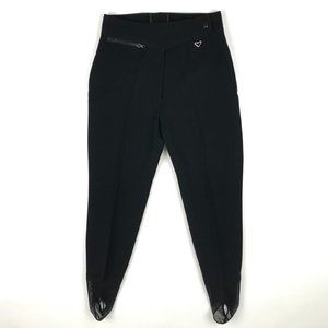 Vintage Obermeyer Ski Pants Wool Black Stirrup